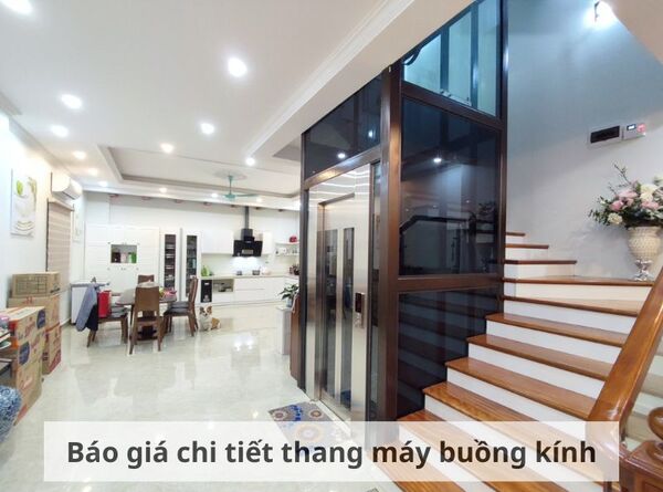 Báo giá chi tiết thang máy buồng kính