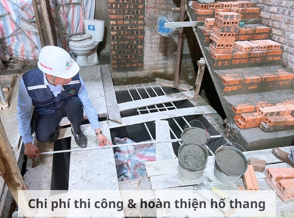 Chi phí thi công & hoàn thiện hố thang