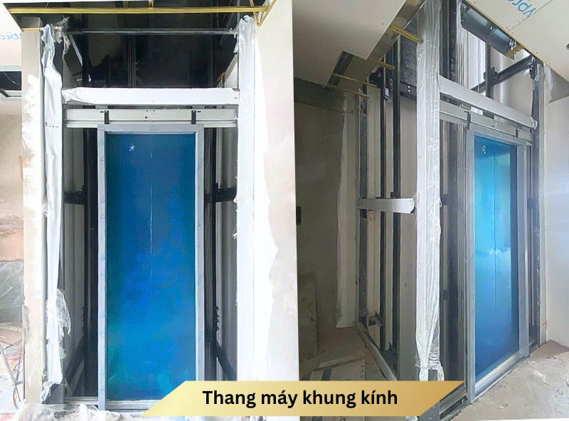 Thang máy khung kính