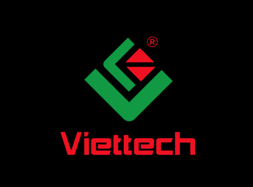 Logo Viettech nền đen