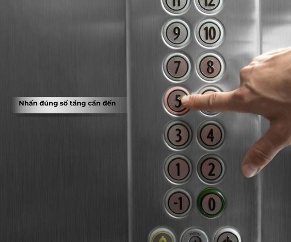 Nhấn nút tầng cần đến ngay sau khi vào cabin.