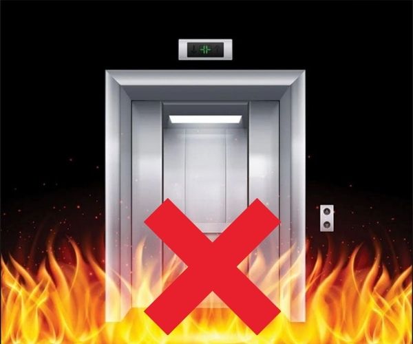 Không sử dụng thang máy khi có hỏa hoạn