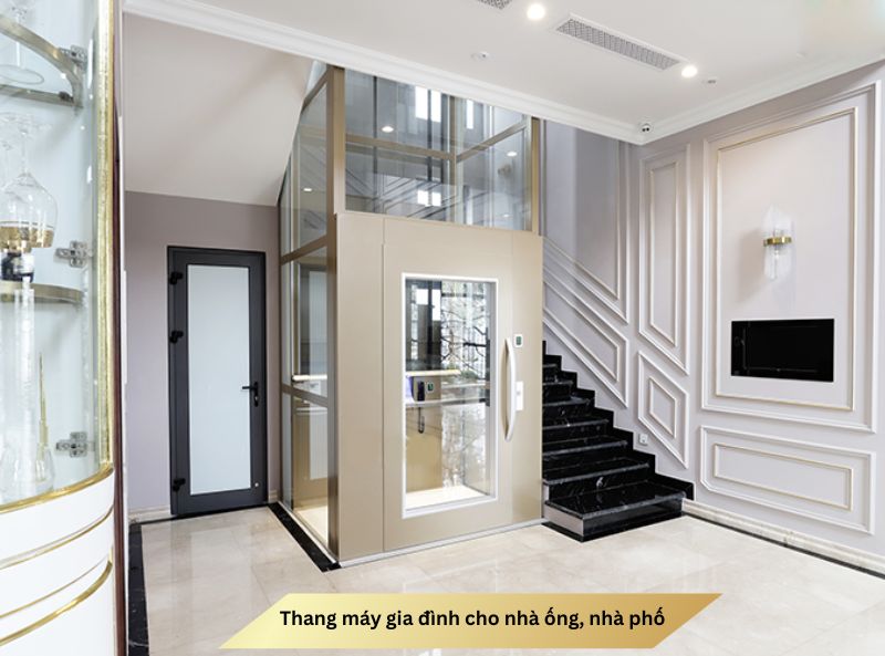 Thang máy gia đình cho nhà ống nhà phố
