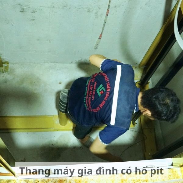 Thang máy gia đình có hố pit