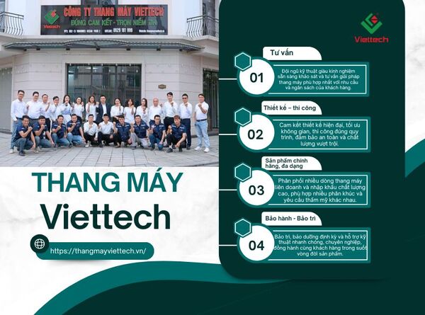 Viettech - Đơn vị chuyên tư vấn, thiết kế - thi công thang máy chuyên nghiệp tại Hà Nội