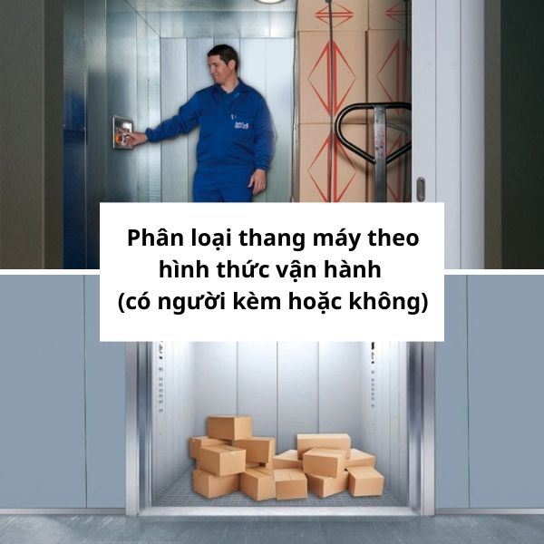 Phân loại theo hình thức vận hành (có người kèm hoặc không)