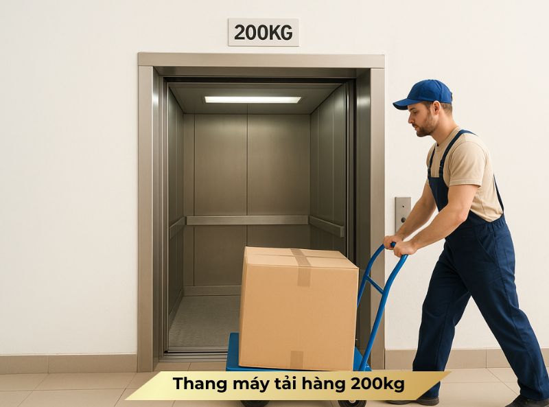 Thang máy tải hàng 200kg