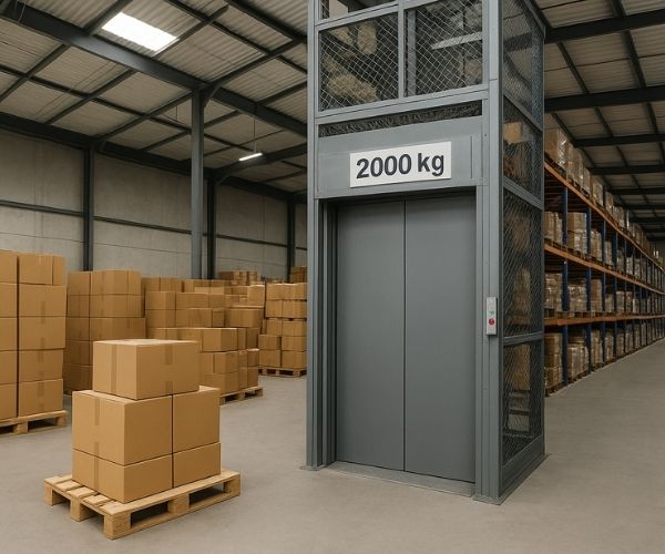 Nhà máy với khối lượng hàng hóa lớn, cần sử dụng đến thang máy tải hàng