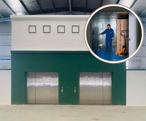 Thang máy tải hàng có đi kèm người