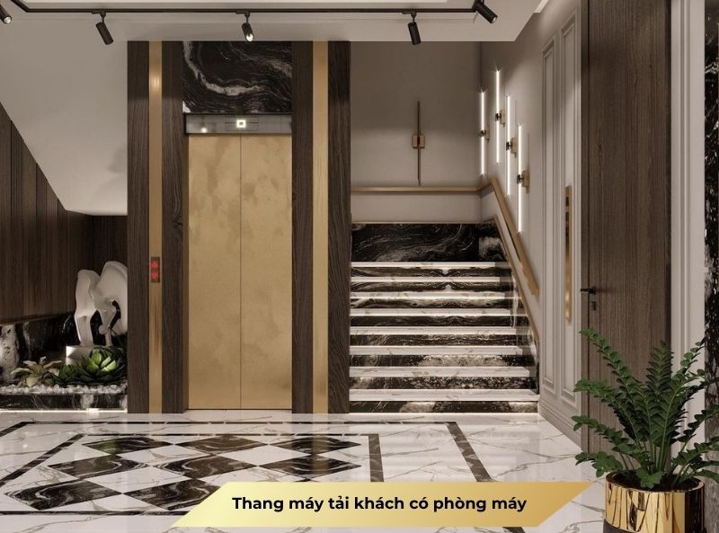 Thang máy tải khách có phòng máy
