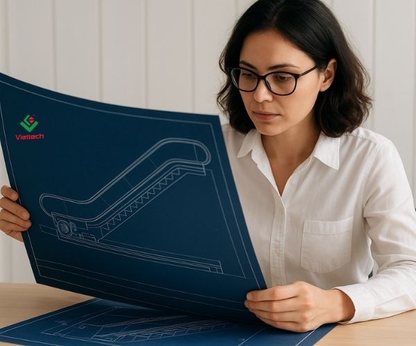 Lưu ý khi đọc bản vẽ thang cuốn