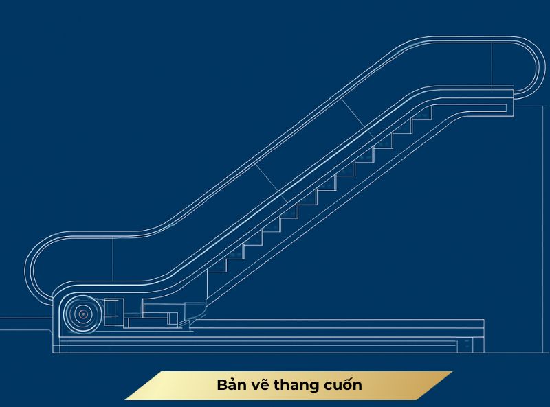 Bản vẽ thang cuốn
