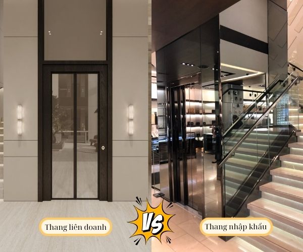 So sánh dòng thang Fuji với thang liên doanh