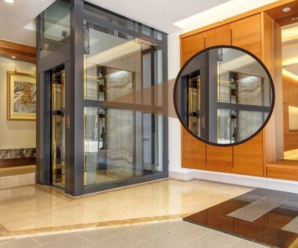 Loại khung bao và kính ảnh hưởng đến giá thang máy