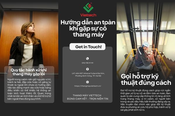 Hướng dẫn an toàn khi gặp sự cố thang máy