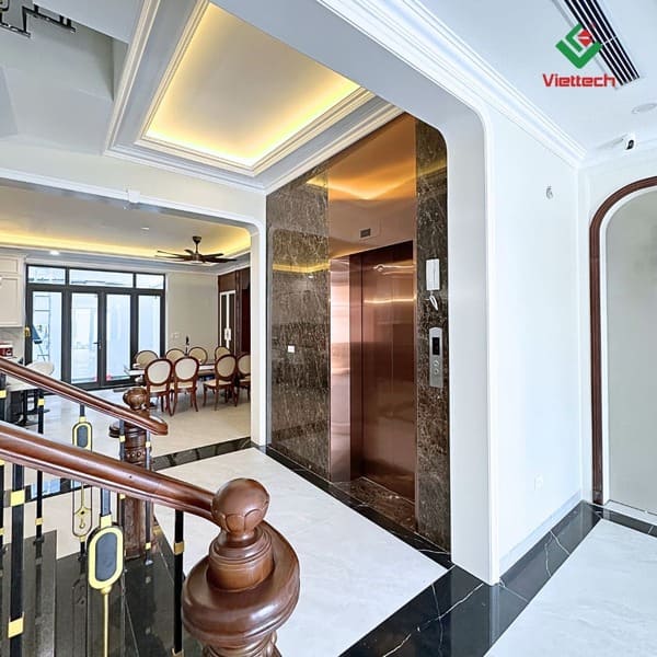 Không gian lắp đặt thang máy trong nhà ở cao cấp