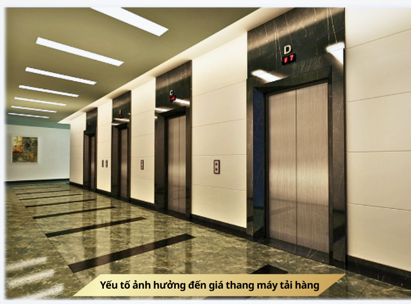 Yếu tố ảnh hưởng đến giá thang máy tải hàng