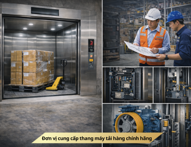 Đơn vị cung cấp thang máy tải hàng chính hãng