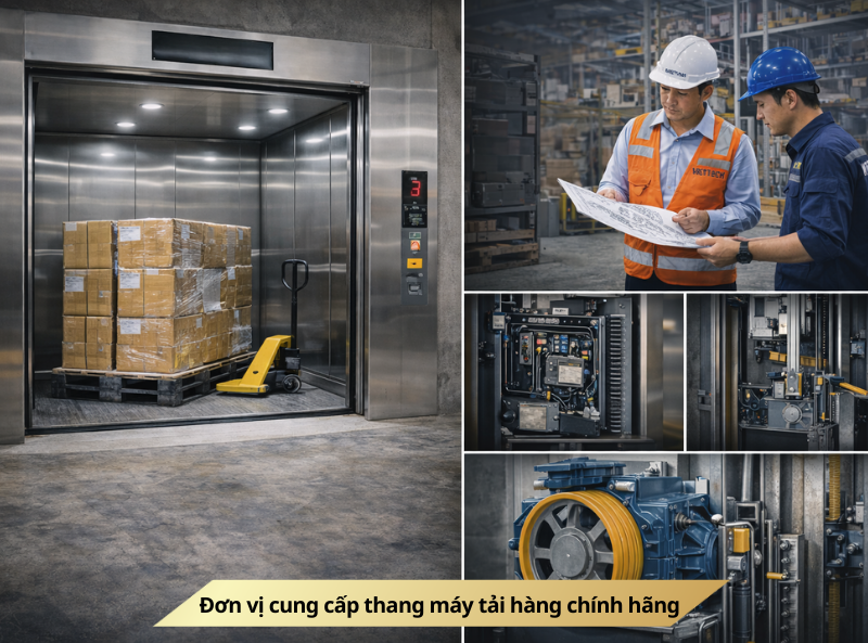 Đơn vị cung cấp thang máy tải hàng chính hãng