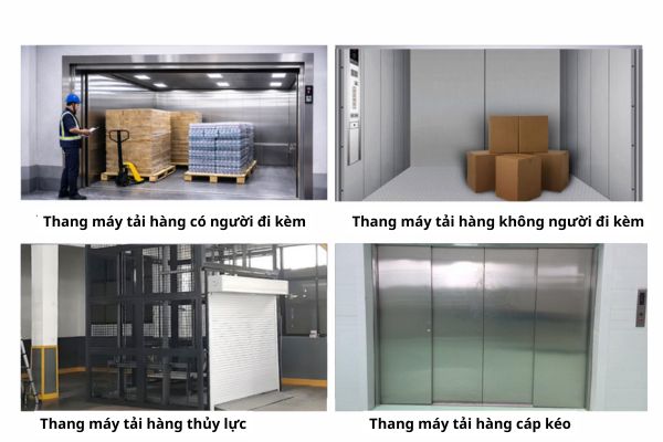 Các loại thang máy tải hàng phổ biến